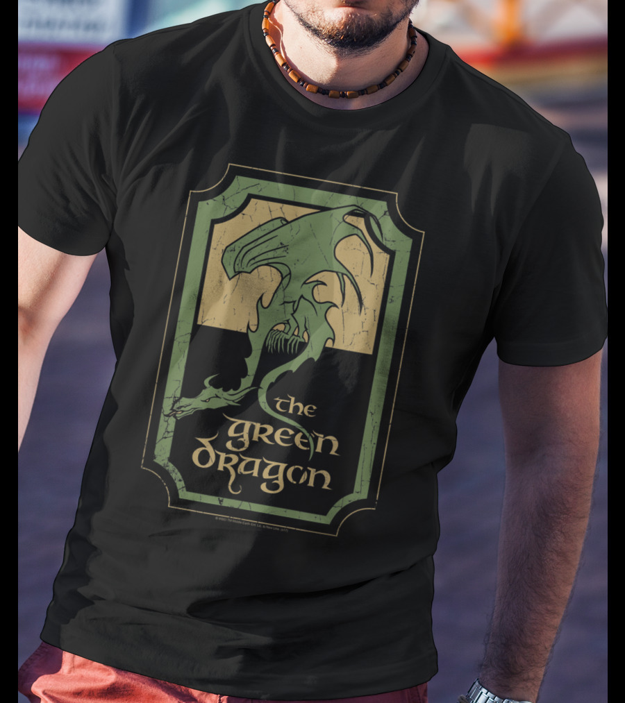 The Green Dragon Tavern Lord Of The Rings Fantasy T-Shirt