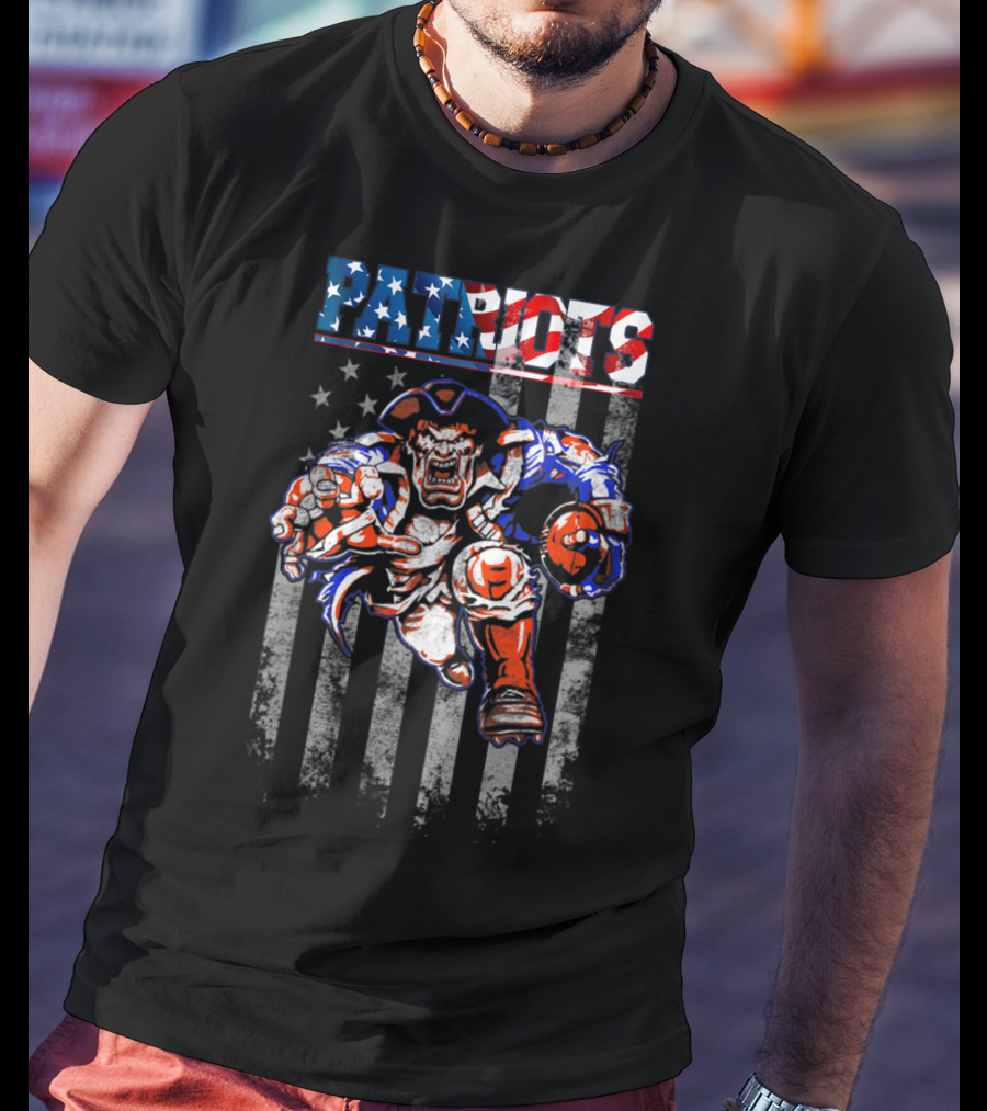 Patriotic American Football Fans New England Patriots T-Shirt