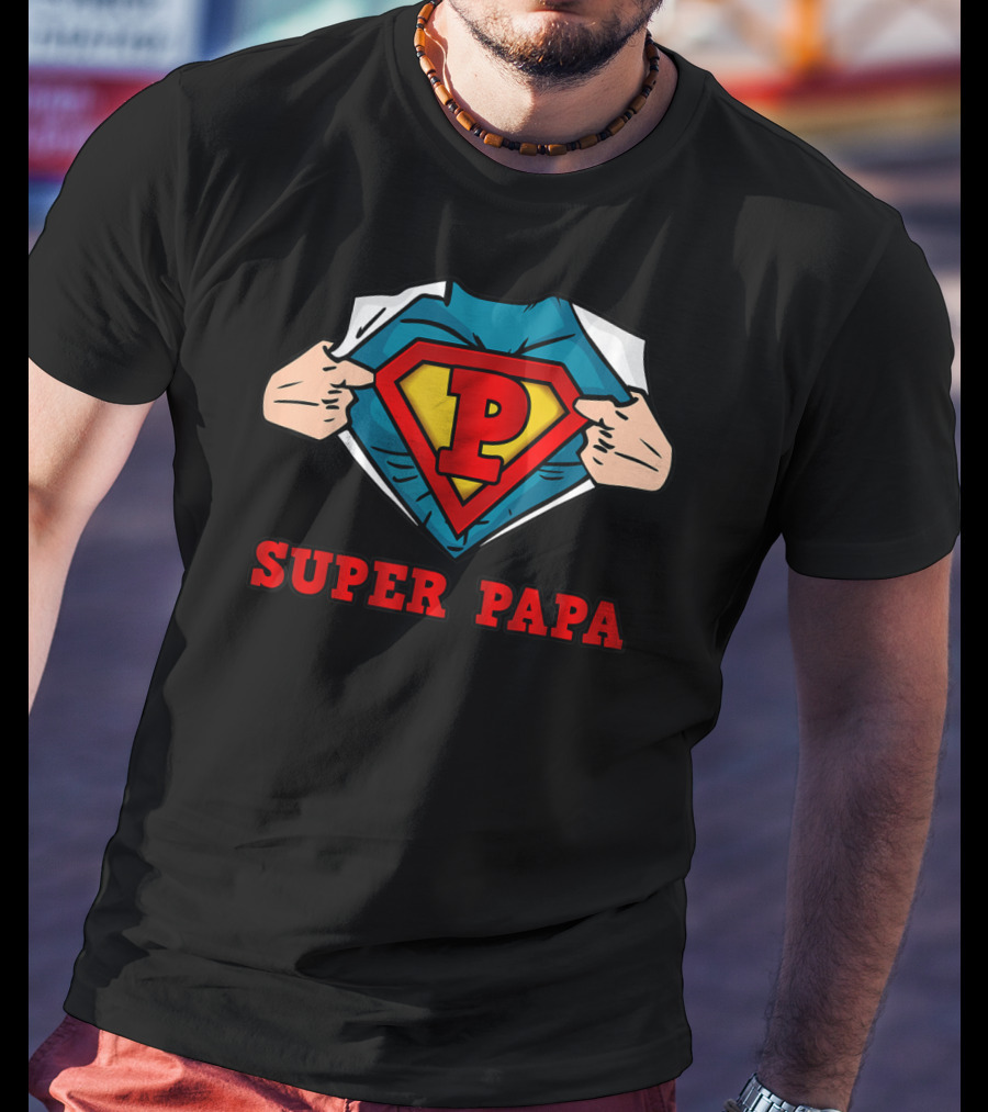 Super PAPA Superhero Mens Great T-Shirt