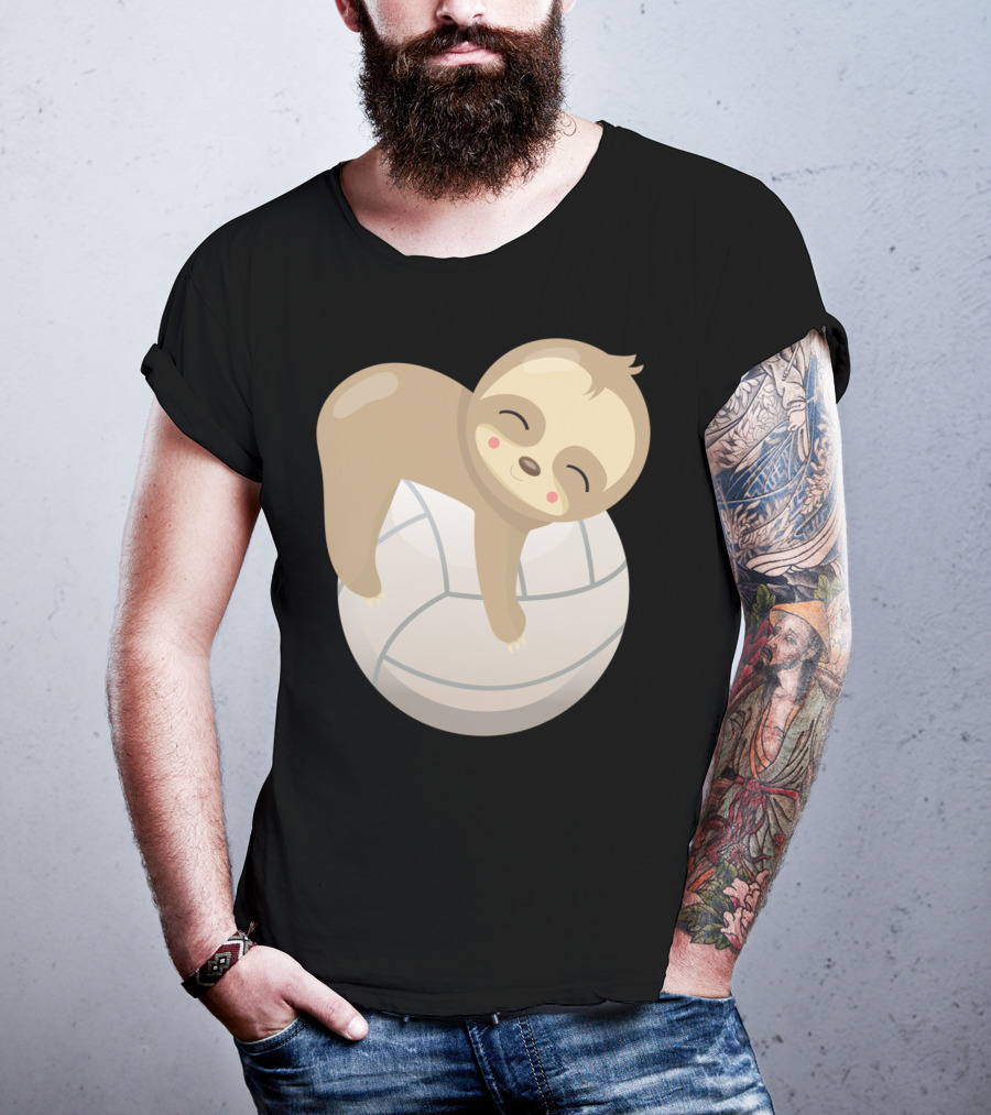 Sloth Volleyball Animal Love Cute Sleeping Baby T-Shirt