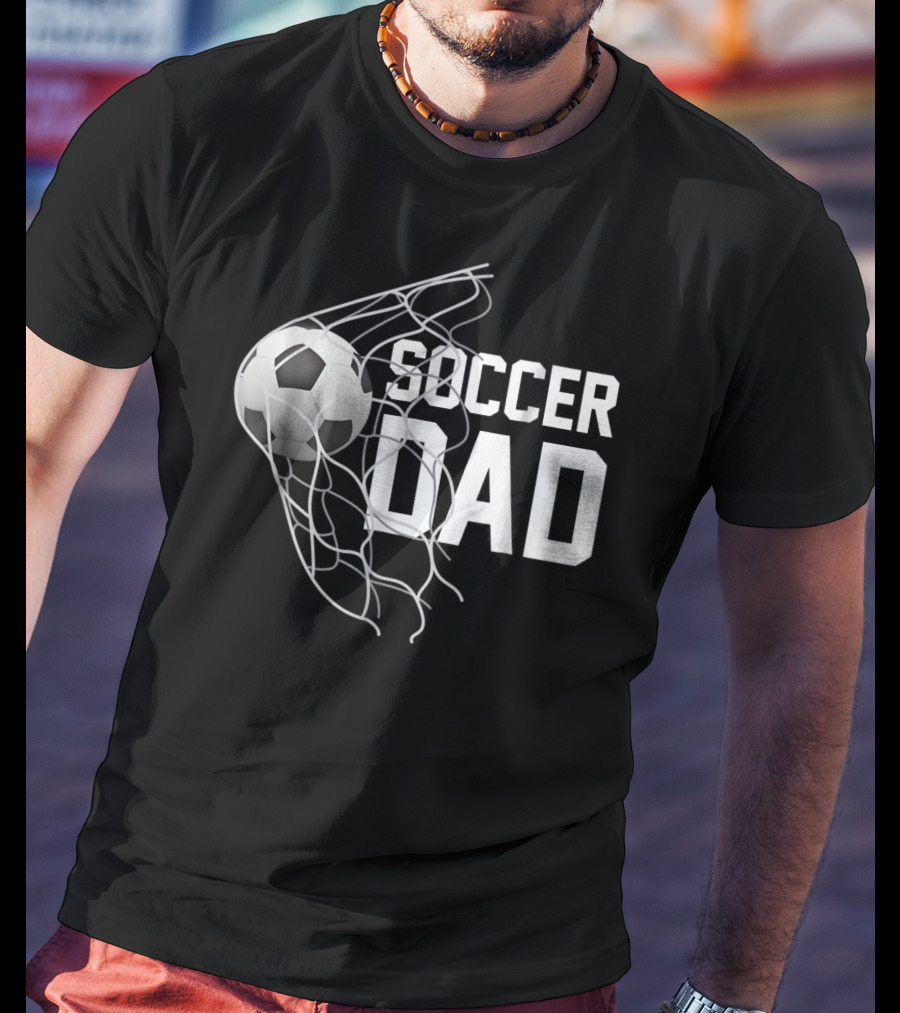 Soccer DAD Football Futbol Goal Net Parents T-Shirt