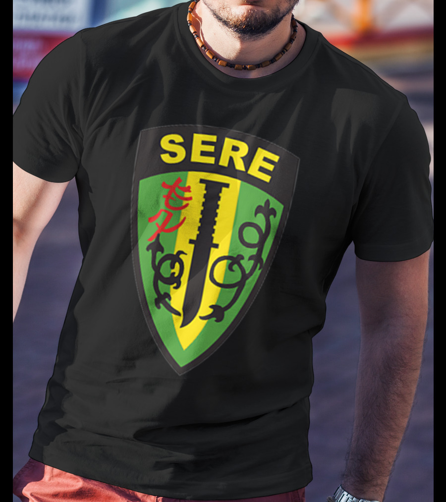 SERE Survival Evasion Resistance And Escape Military Patch With Dagger Emblem T-Shirt