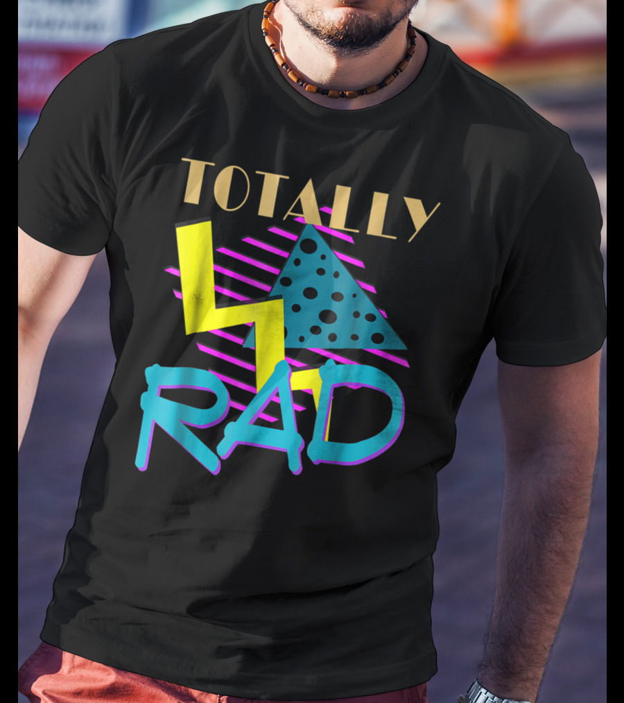 Totally Rad 1980s Vintage Eighties Style With Geometric T-Shirt