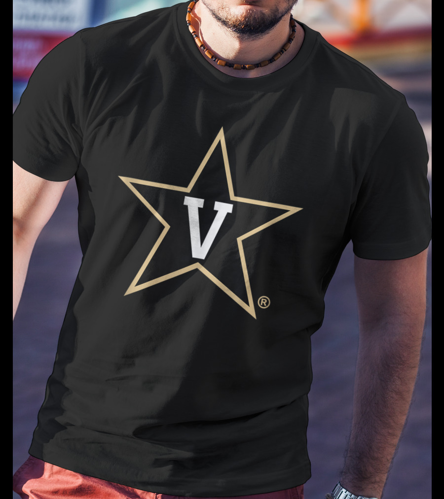 Vanderbilt Commodores VU NCAA Black Star Logo T-Shirt