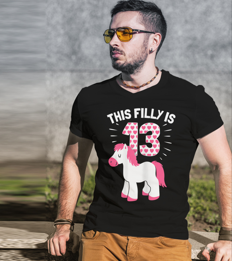 This Filly Is 13 Birthday Girl Horse Lover T-Shirt