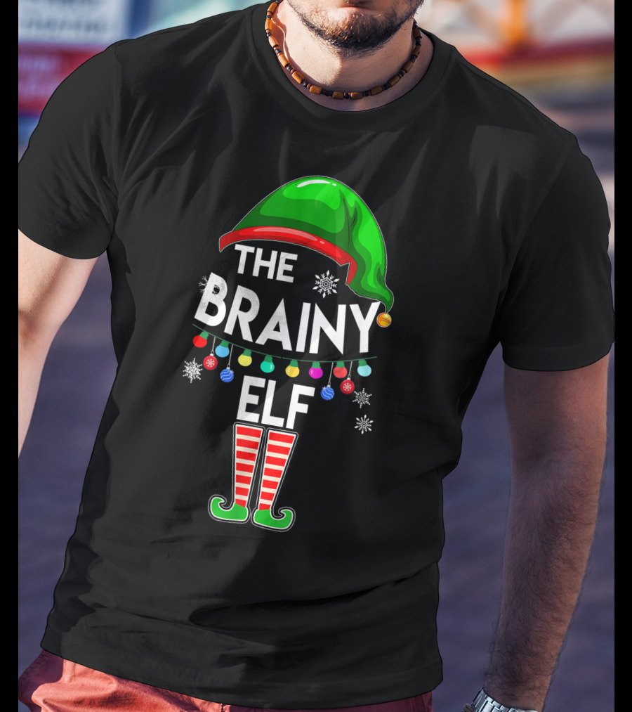 The Brainy Elf Family Christmas Holiday T-Shirt