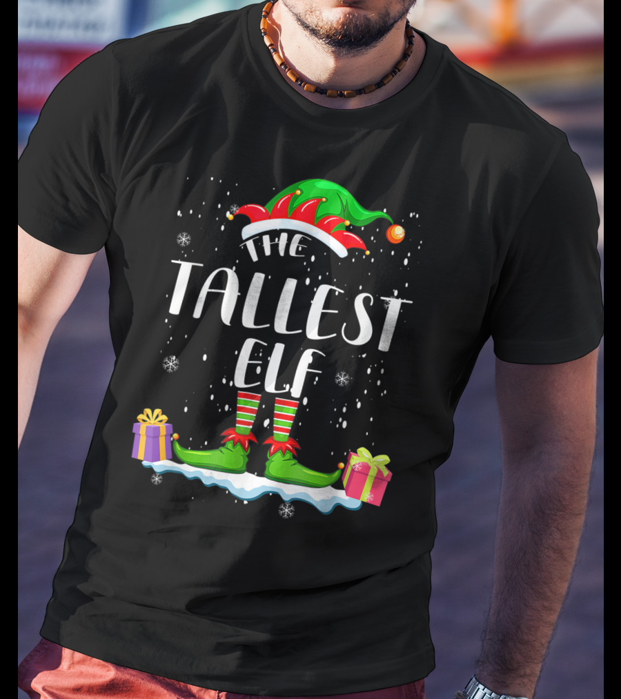 The Tallest Elf Christmas Snowflakes Gifts T-Shirt