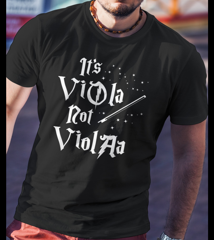 It's Viola Not Violin Magic Wand Stars T-Shirt