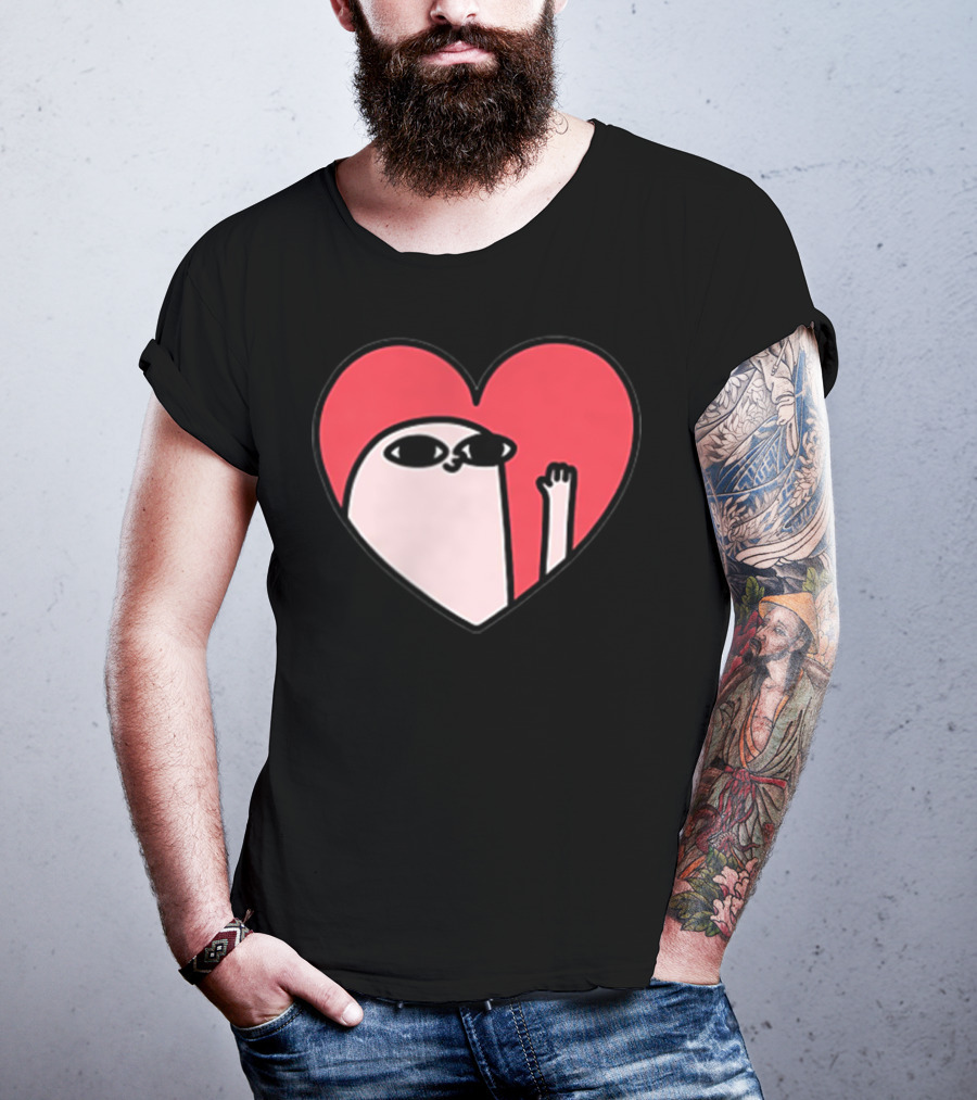 Ketnipz Heart Cartoon Character In T-Shirt