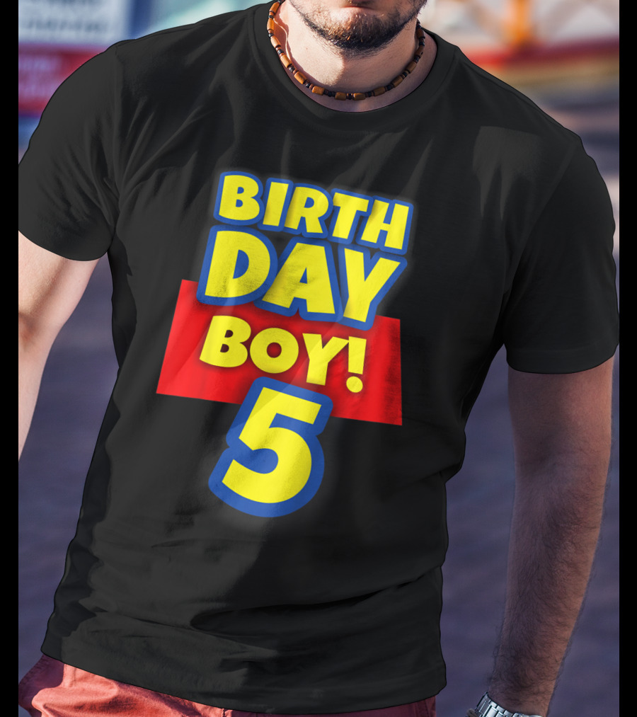 Birthday Boy 5 Year Old Toy Story Kids T-Shirt