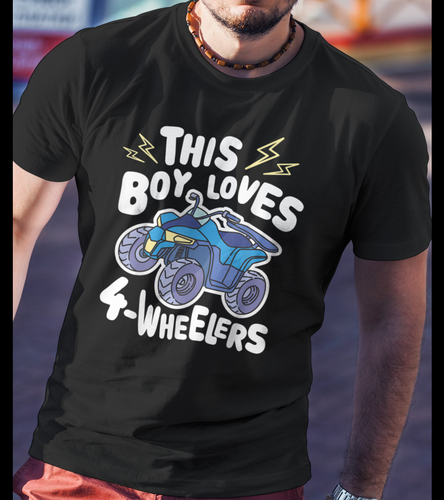 This Boy Loves 4-Wheelers ATV Quad Biking T-Shirt