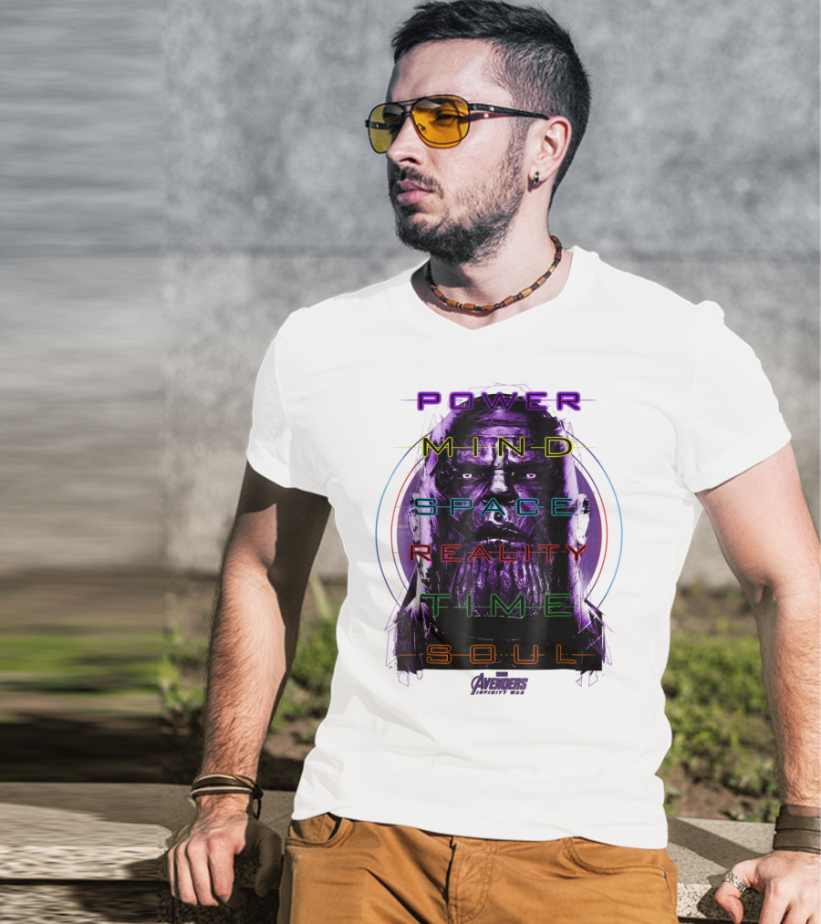 Marvel Avengers Infinity War Thanos Power Mind Space Reality Time Soul T-Shirt