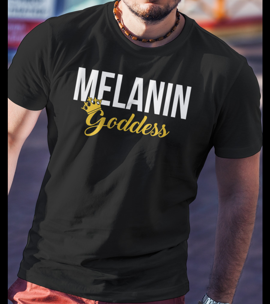 Melanin Goddess Crowned In Gold T-Shirt
