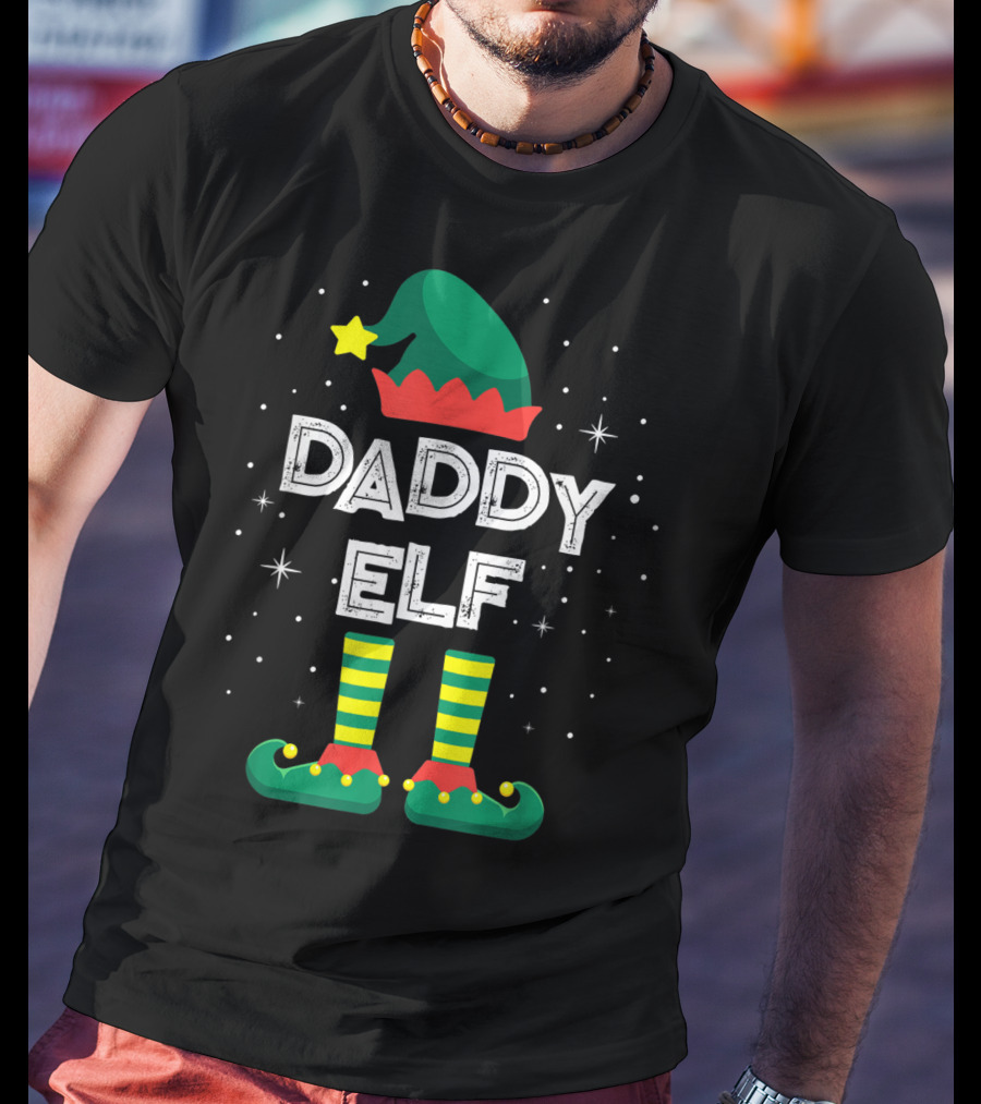 Daddy Elf Funny Family Holiday Christmas T-Shirt