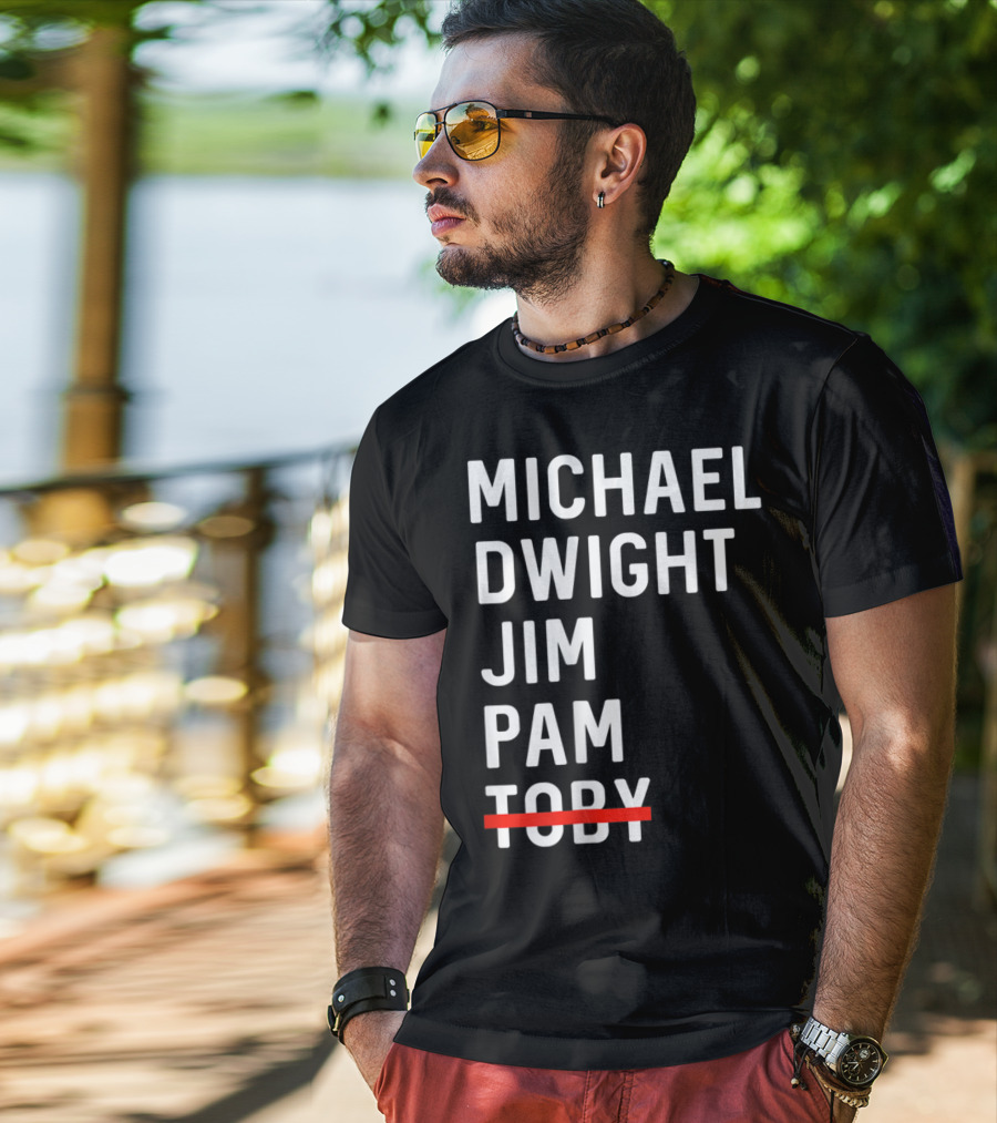 Michael Dwight Jim Pam Toby Crossed Out T-Shirt
