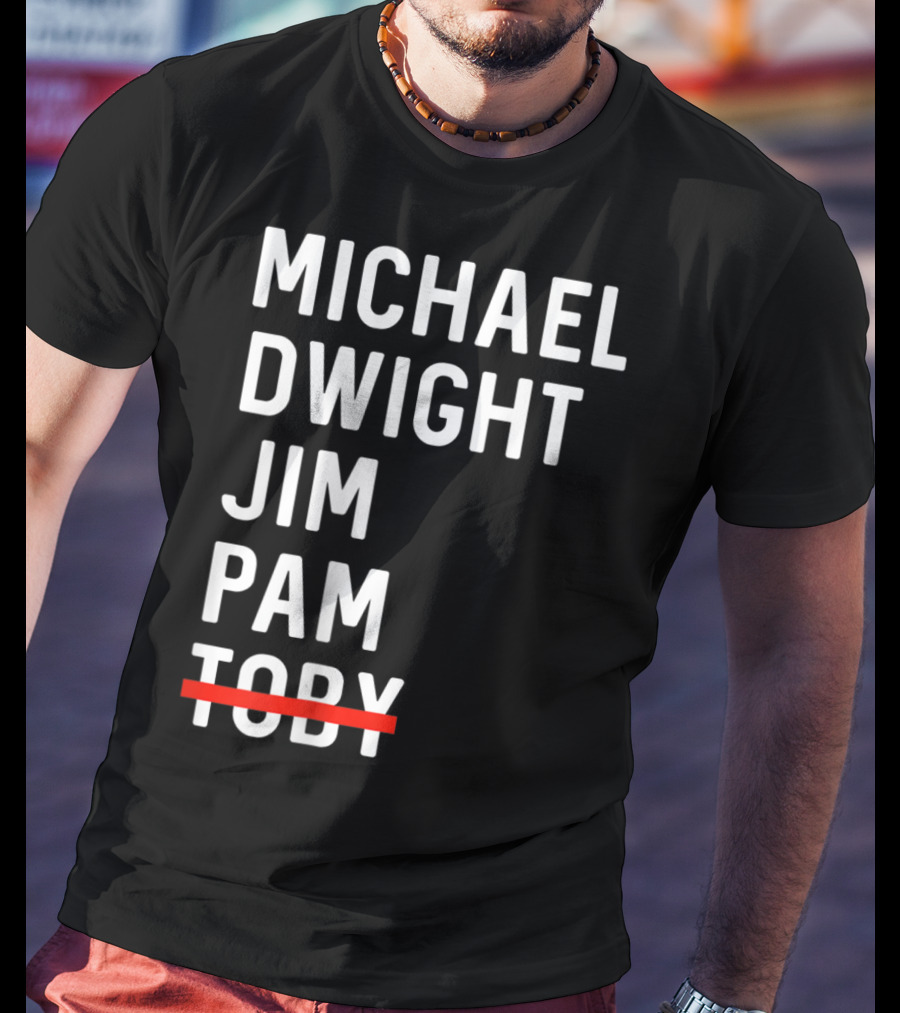 Michael Dwight Jim Pam Toby Crossed Out T-Shirt