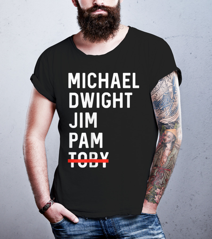 Michael Dwight Jim Pam Toby Crossed Out T-Shirt