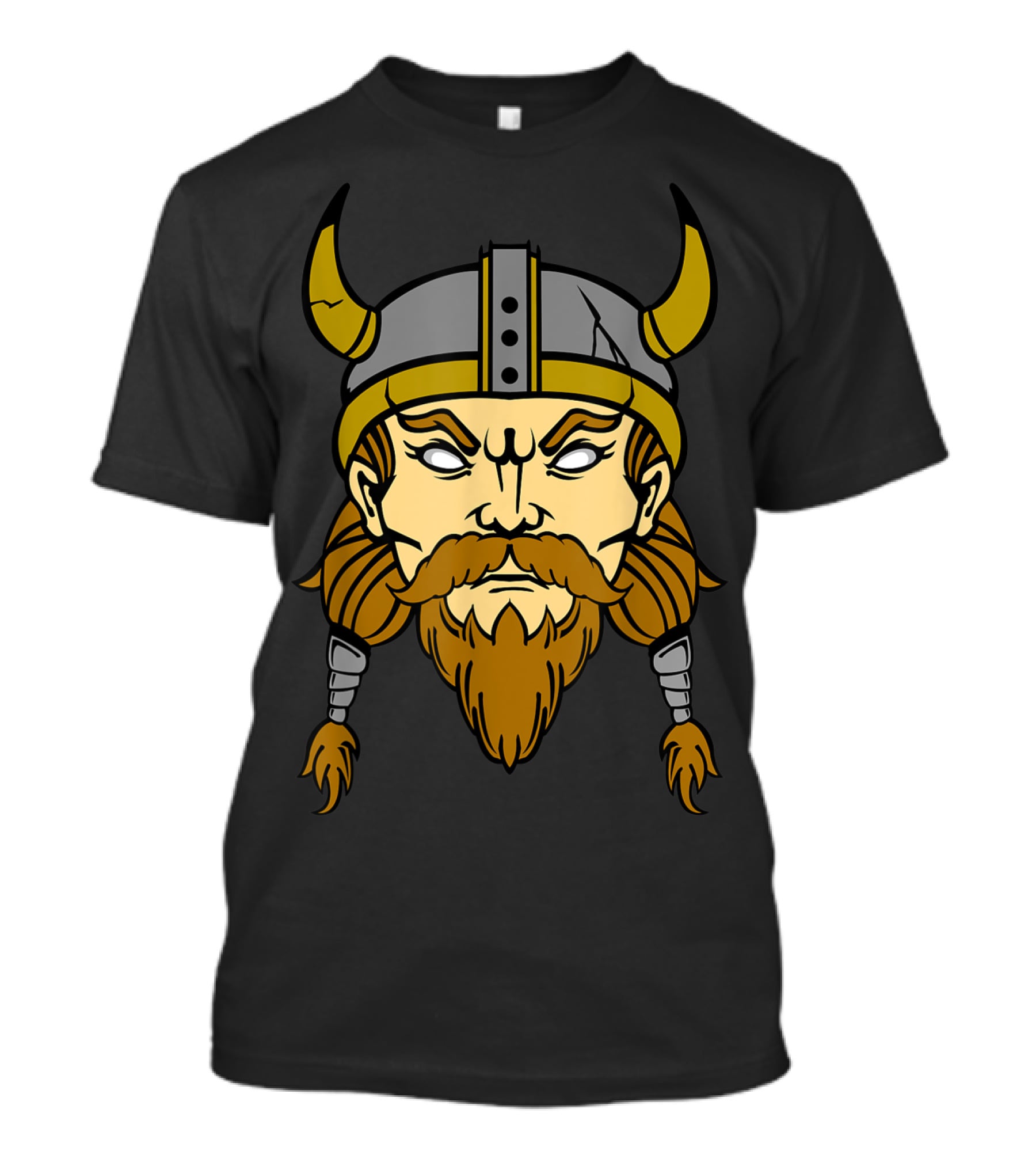Norse Viking Berserker Warrior Helmeted Beard T-Shirt