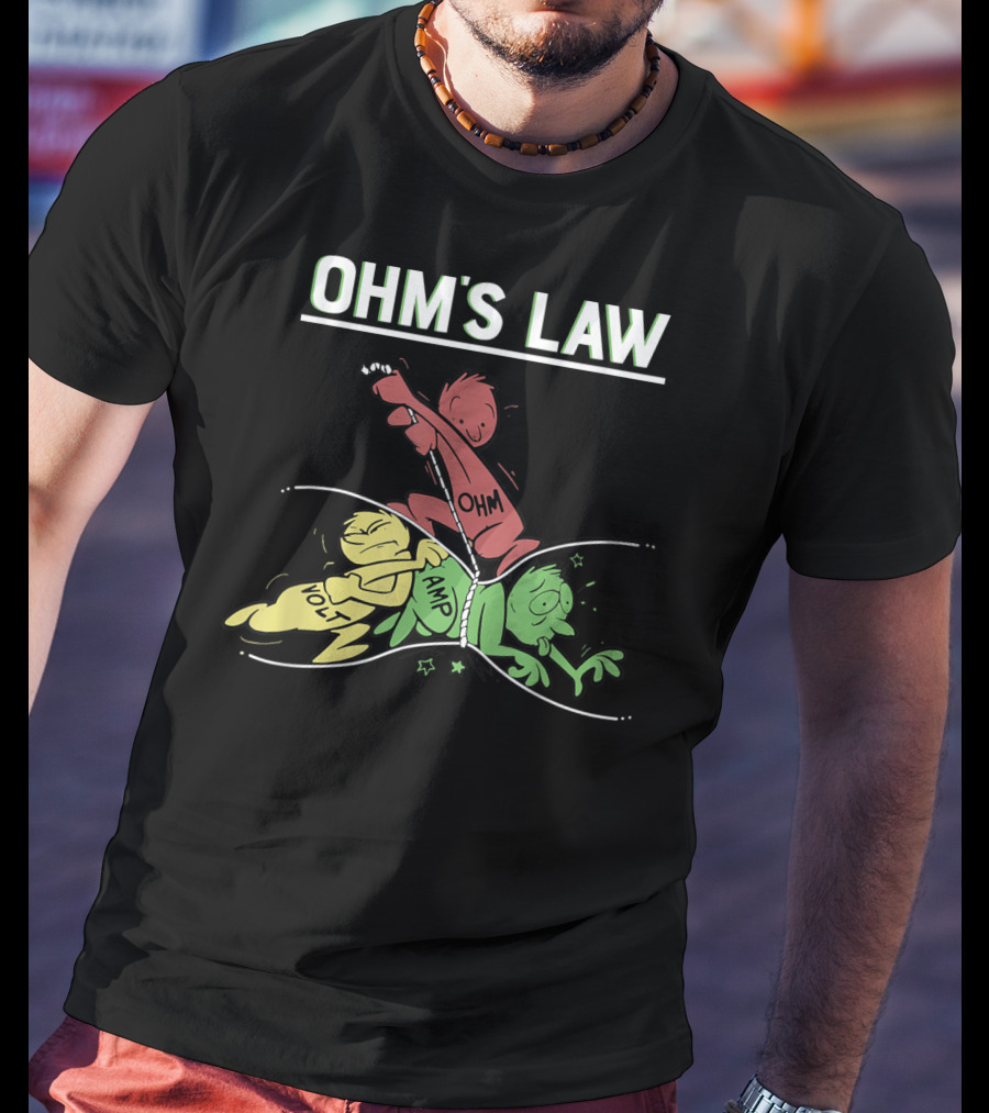 OHM'S LAW VOLT AMP Funny Electrical Electronics Engineer T-Shirt