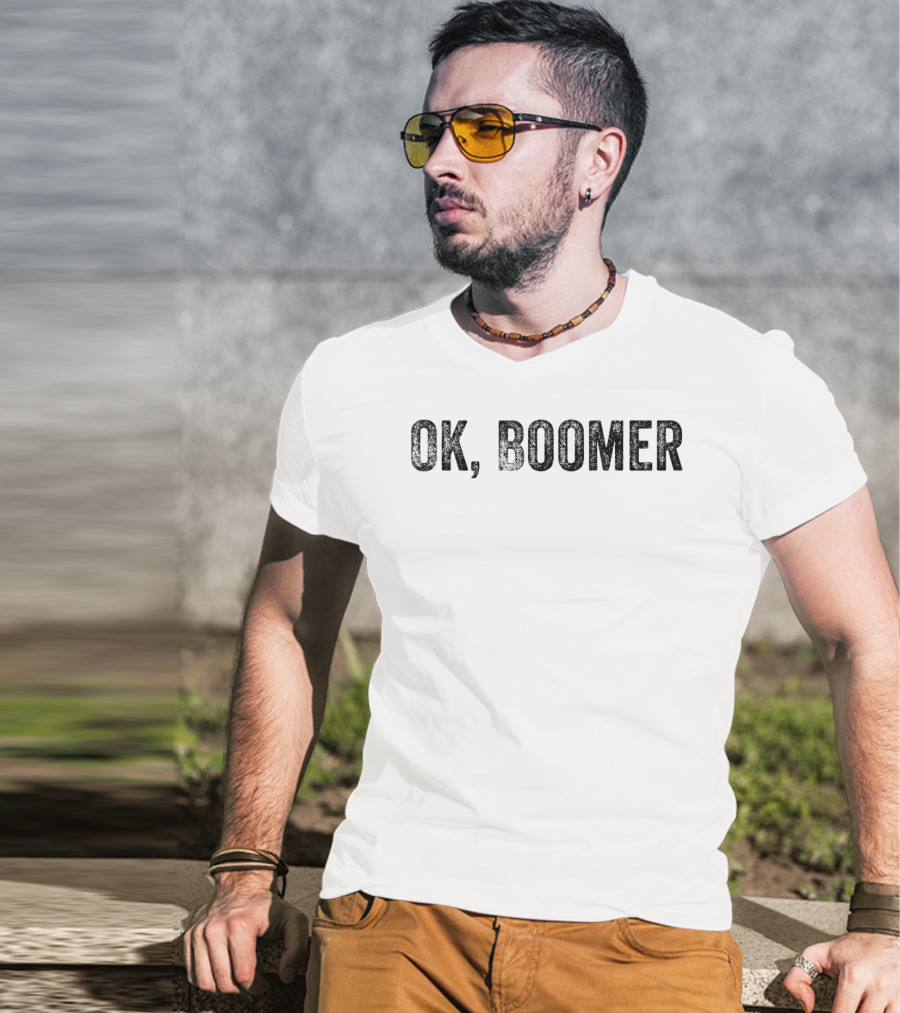 Ok Boomer Funny Millennial Phrase Trendy Generational Catchphrase T-Shirt