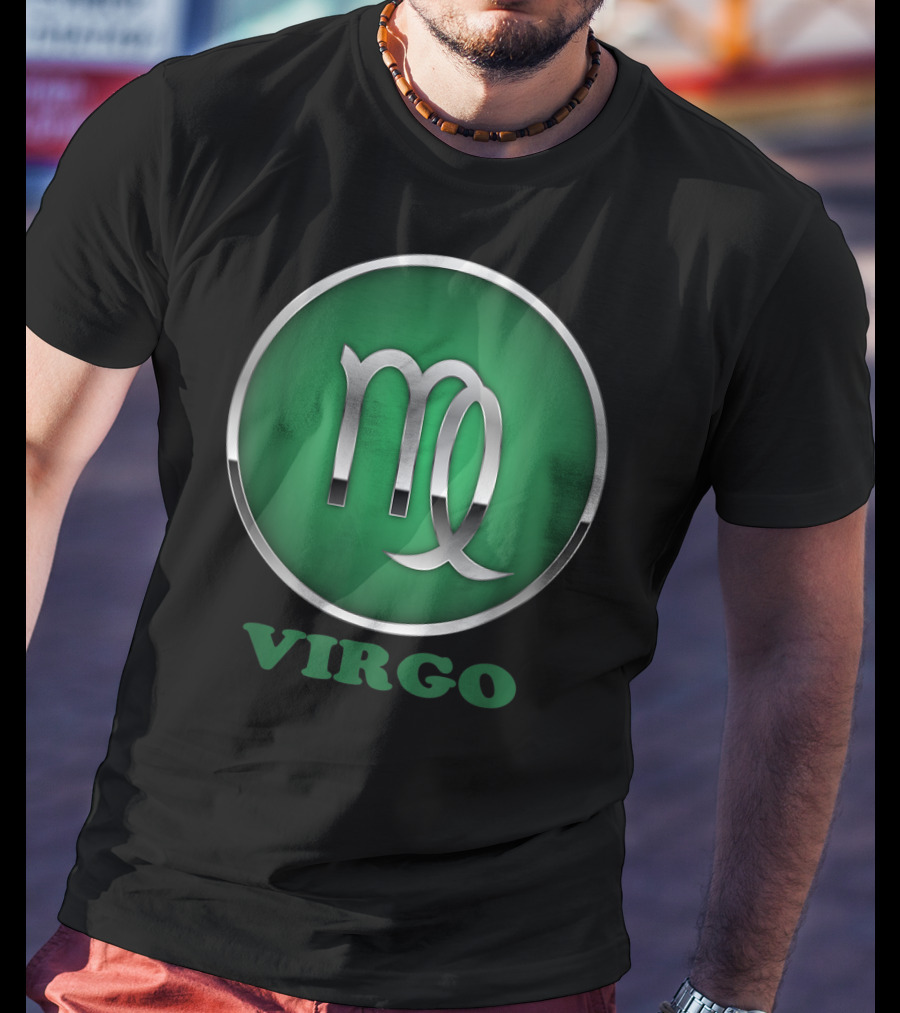 Virgo Personalidad El Signo Del Zodíaco Símbolo Icońico Verde T-Shirt