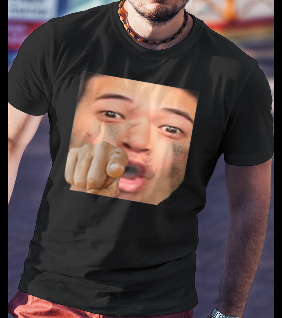 Pogyou Corner Emote Pointing Face Twitch Reaction T-Shirt