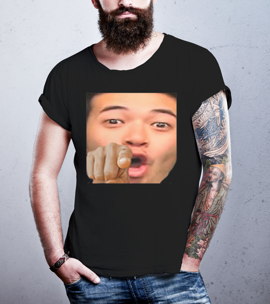 Pogyou Corner Emote Pointing Face Twitch Reaction T-Shirt
