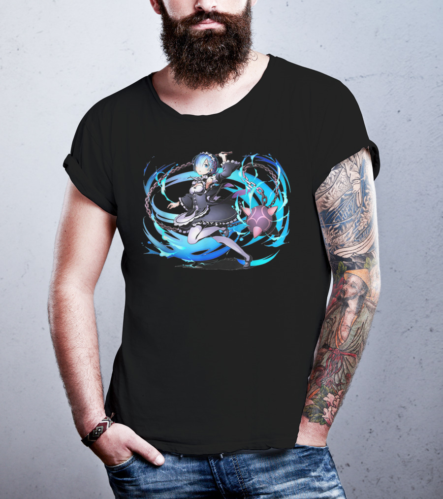 Re Zero Anime Ram Character Dynamic T-Shirt