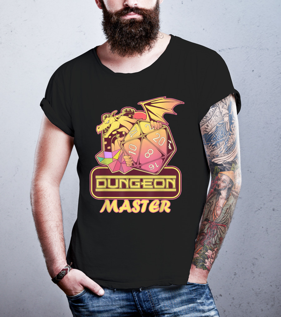 Dungeon Master Retro Tabletop Gaming Vintage Dragon Dice T-Shirt