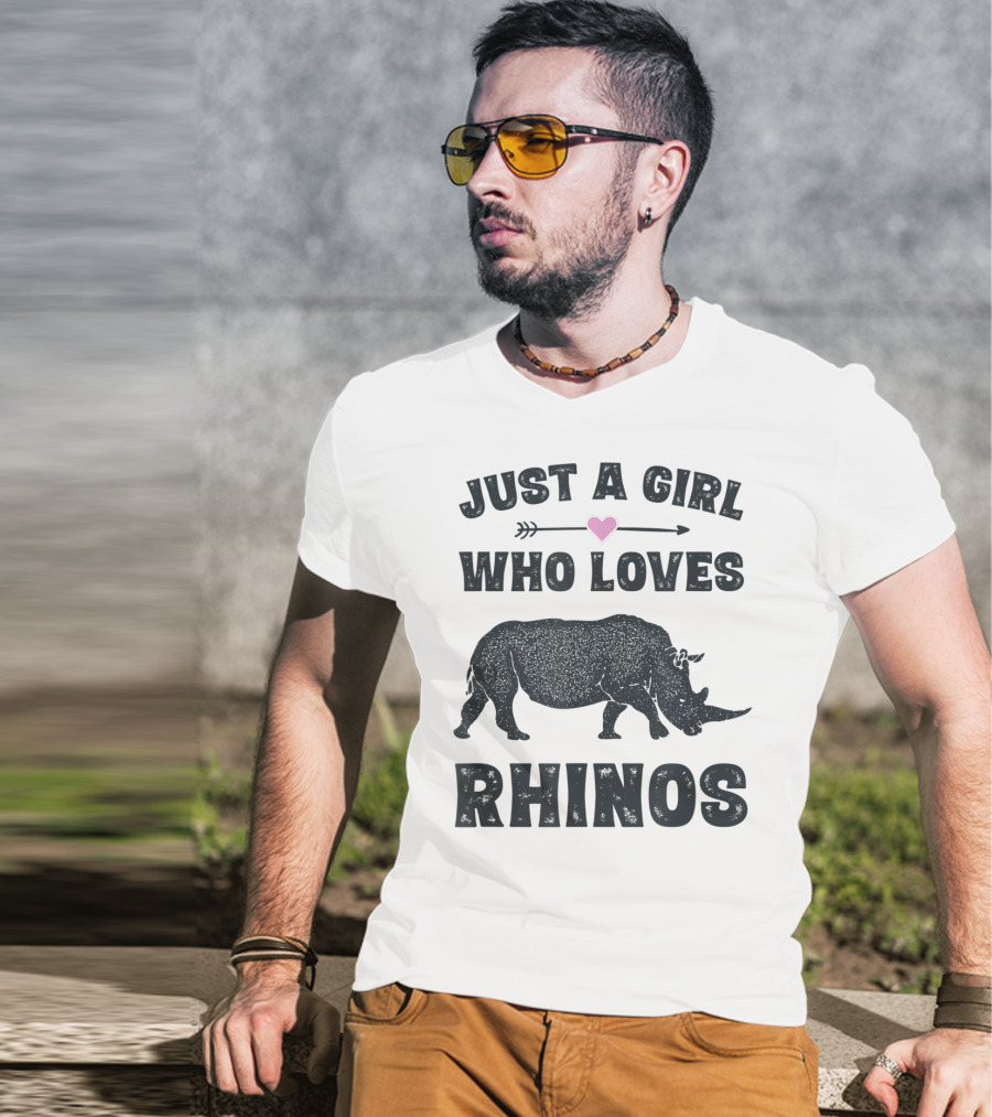 Just A Girl Who Loves Rhinos T-Shirt
