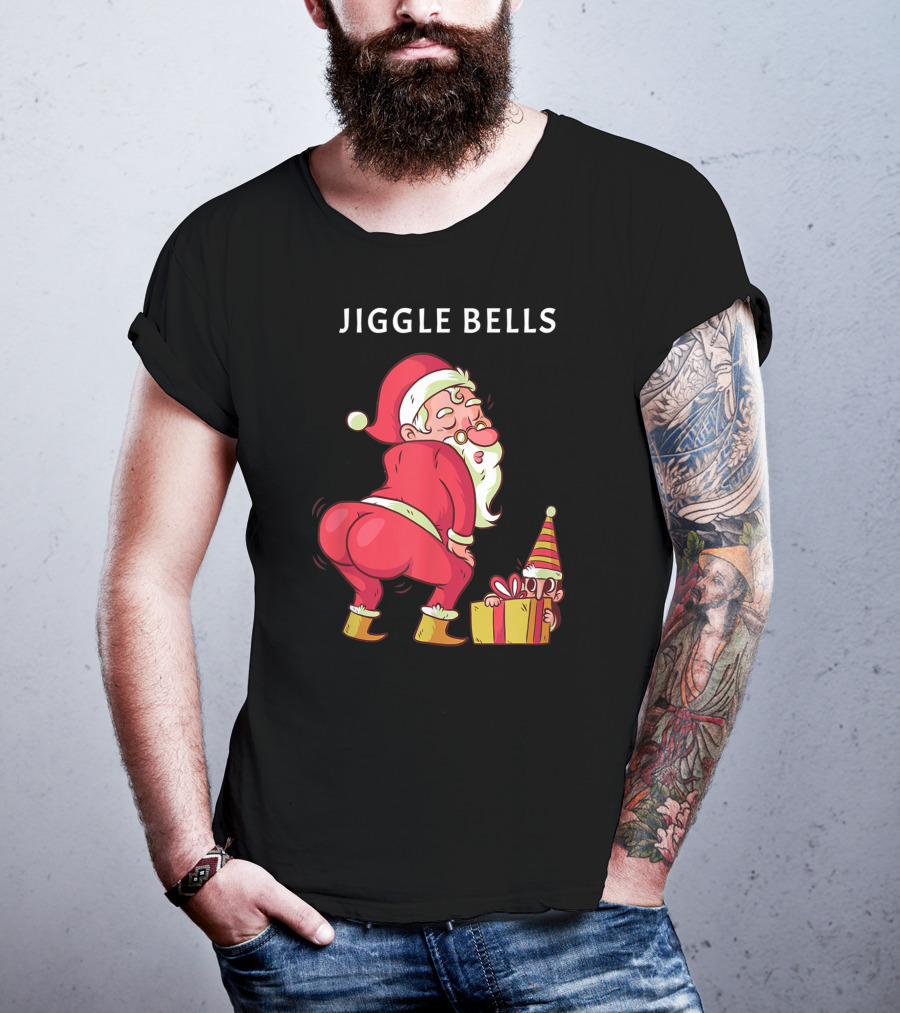Jiggle Bells Santa Twerking With Gift T-Shirt
