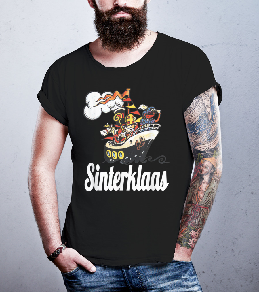 Sinterklaas Funny Sinterklaasboot With Zwarte Piet T-Shirt