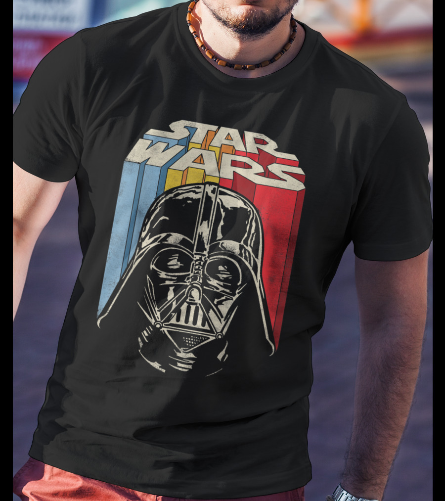 Star Wars Darth Vader Vintage Retro Stripes T-Shirt