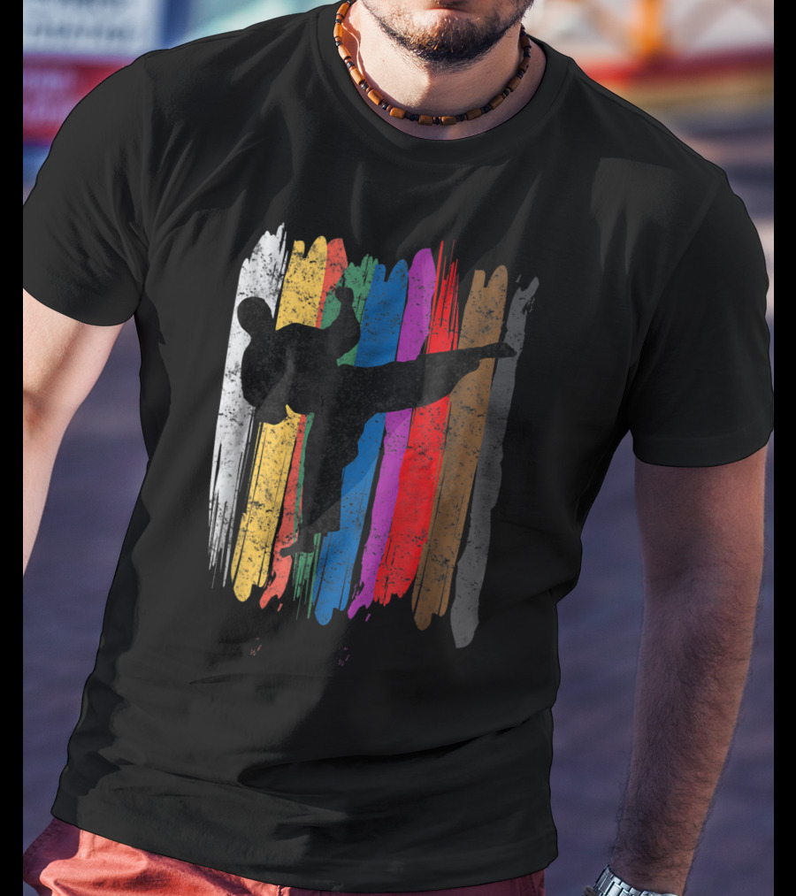 Taekwondo Belt Colors Kick Sports T-Shirt