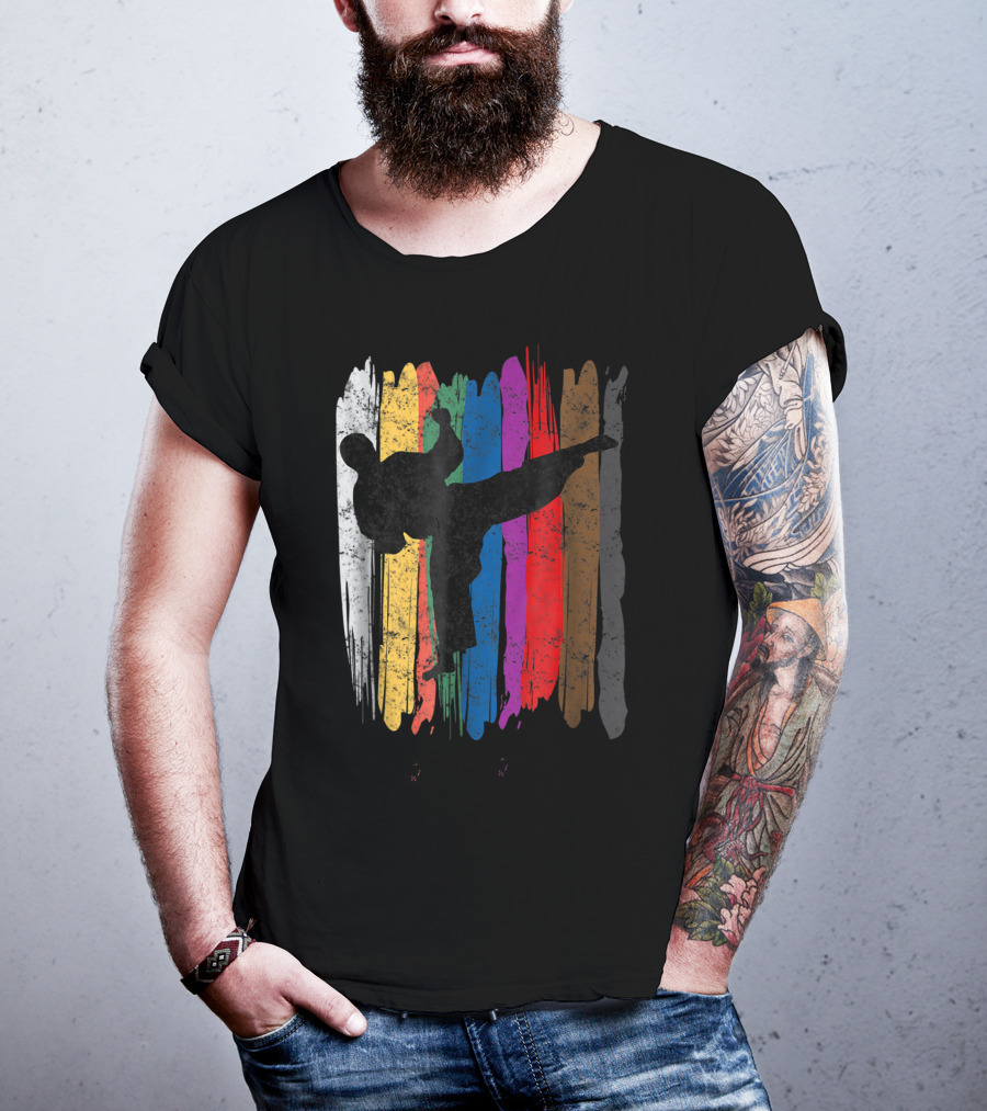 Taekwondo Belt Colors Kick Sports T-Shirt