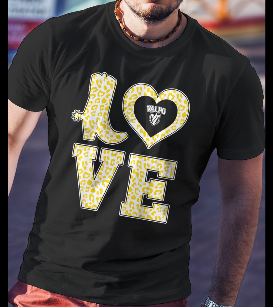 Valparaiso Crusaders Valpo Leopard Love Boot T-Shirt