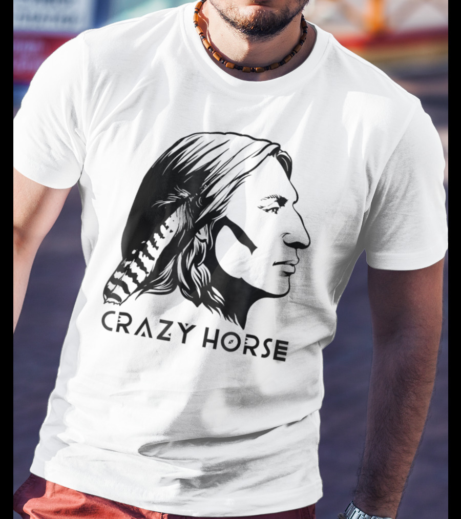 Crazy Horse Native American Profile T-Shirt