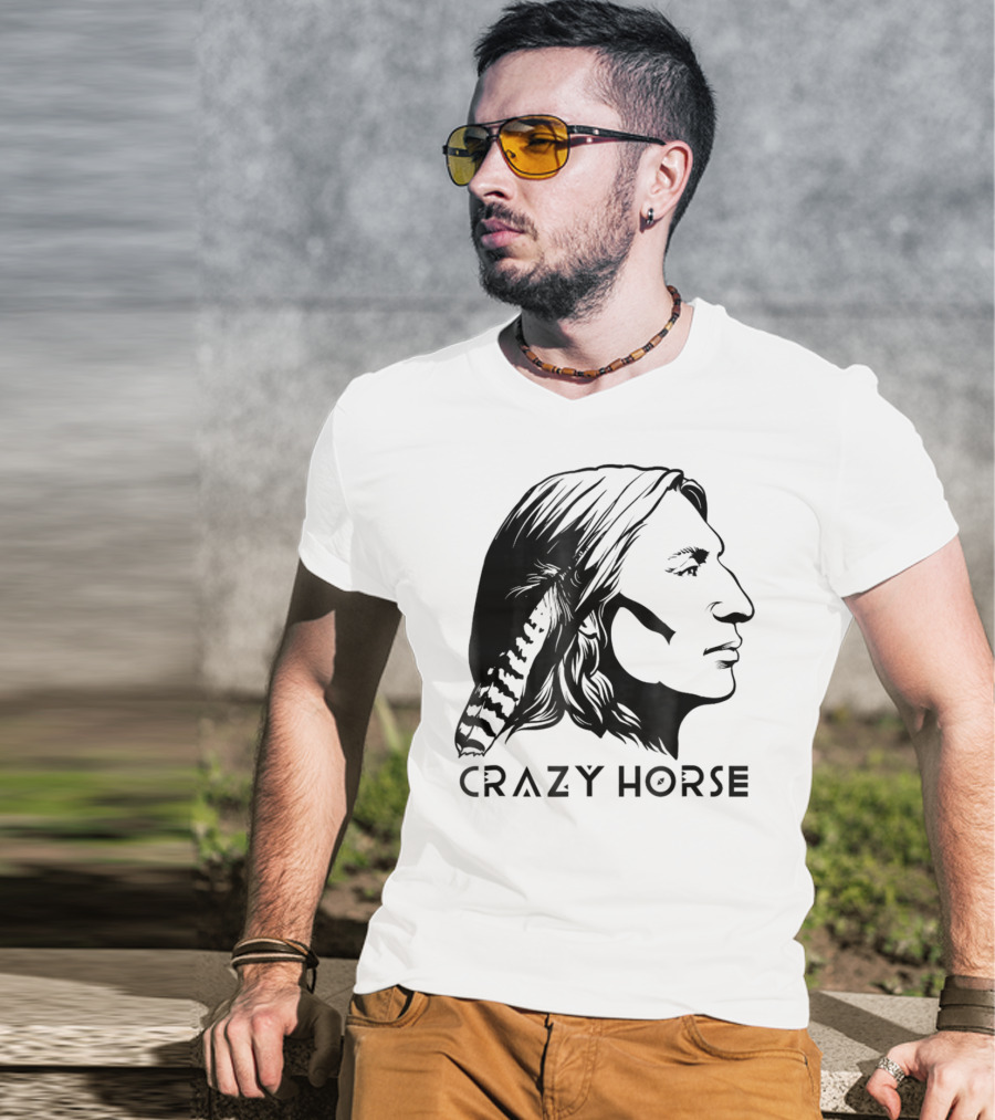Crazy Horse Native American Profile T-Shirt