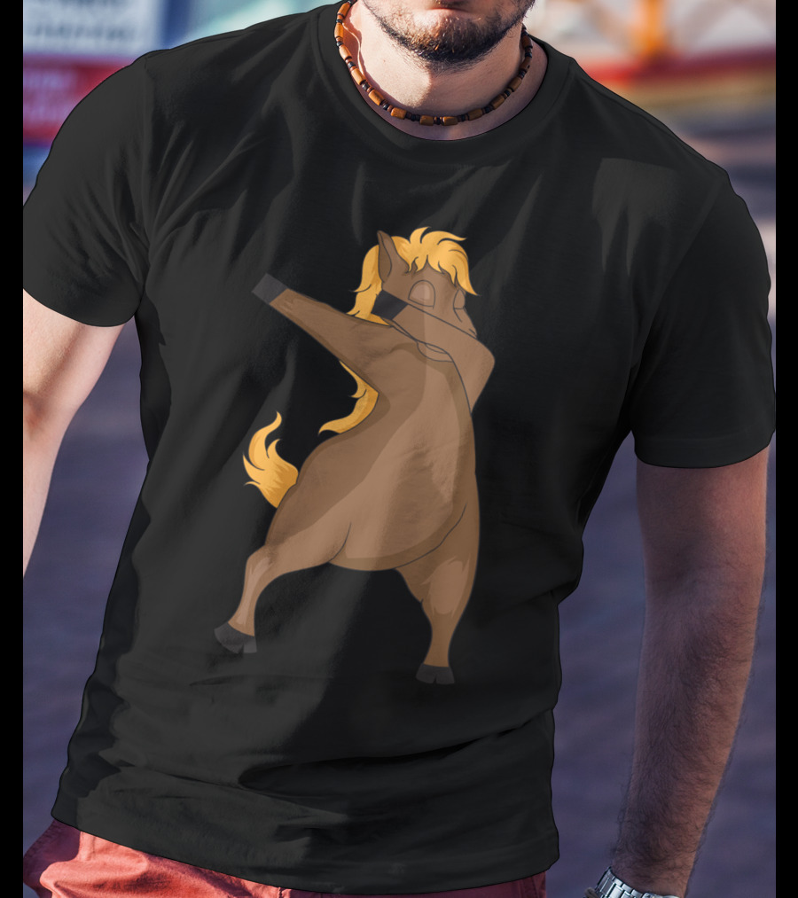 Cute Horse Dab Dance Pose Playful T-Shirt