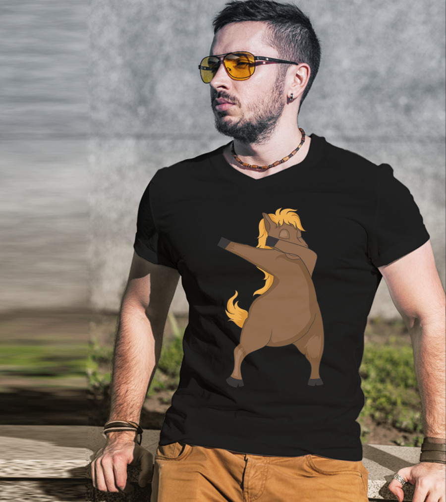 Cute Horse Dab Dance Pose Playful T-Shirt