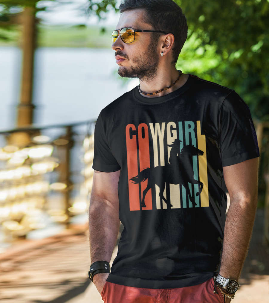 Cowgirl Silhouette Horse Rider T-Shirt