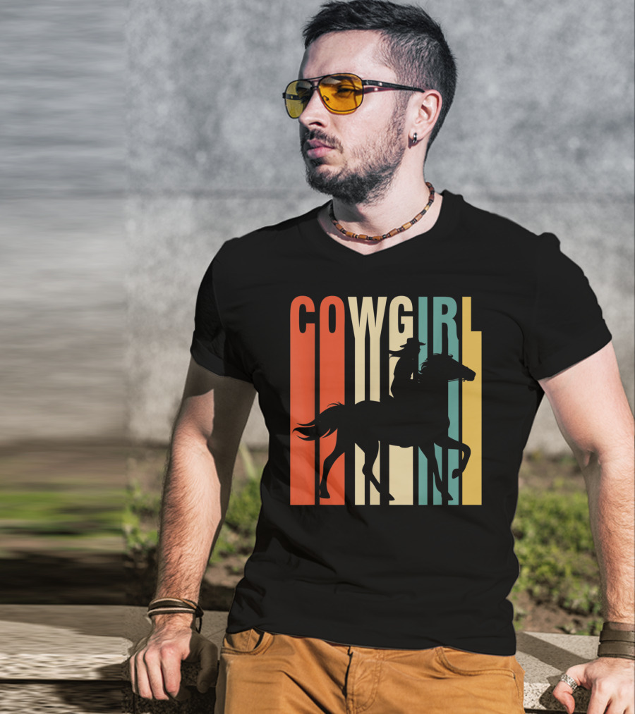 Cowgirl Silhouette Horse Rider T-Shirt