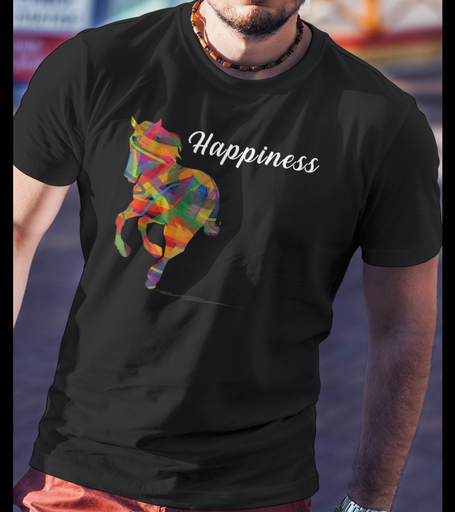 Happiness Colorful Cute Horse T-Shirt