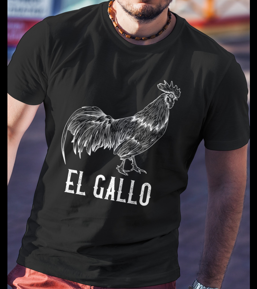 El Gallo Loteria Mexicana The Rooster Prem T-Shirt
