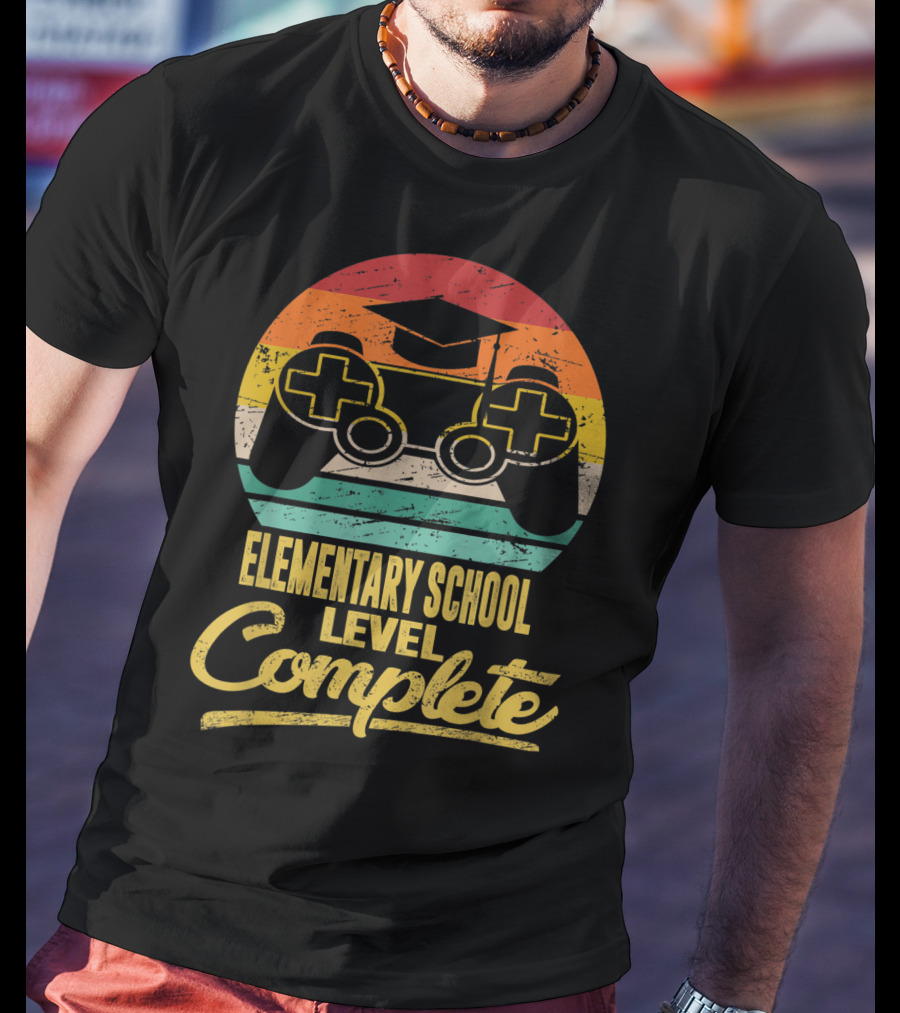 Elementary School Level Complete Last Day Of School Gaming Graduation T-Shirt
