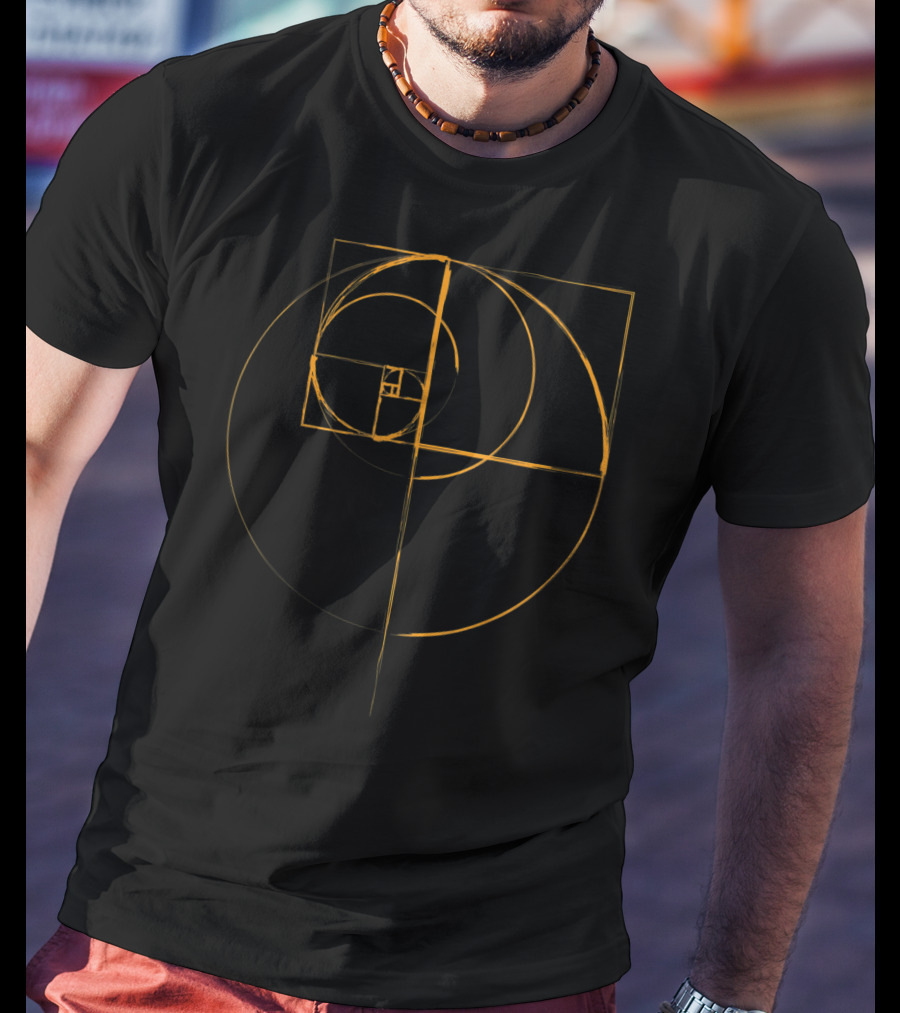 Golden Spiral Fibonacci Golden Ratio Circle T-Shirt