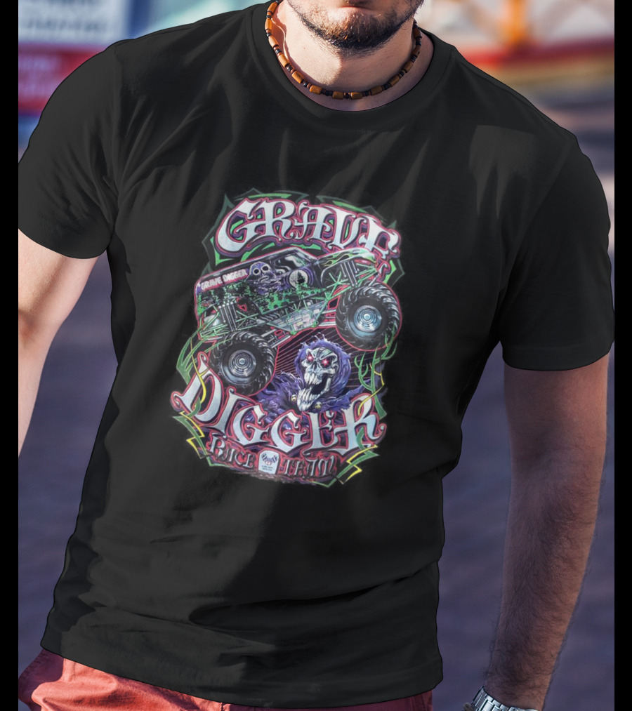 Grave Digger Monster Truck Race Team T-Shirt