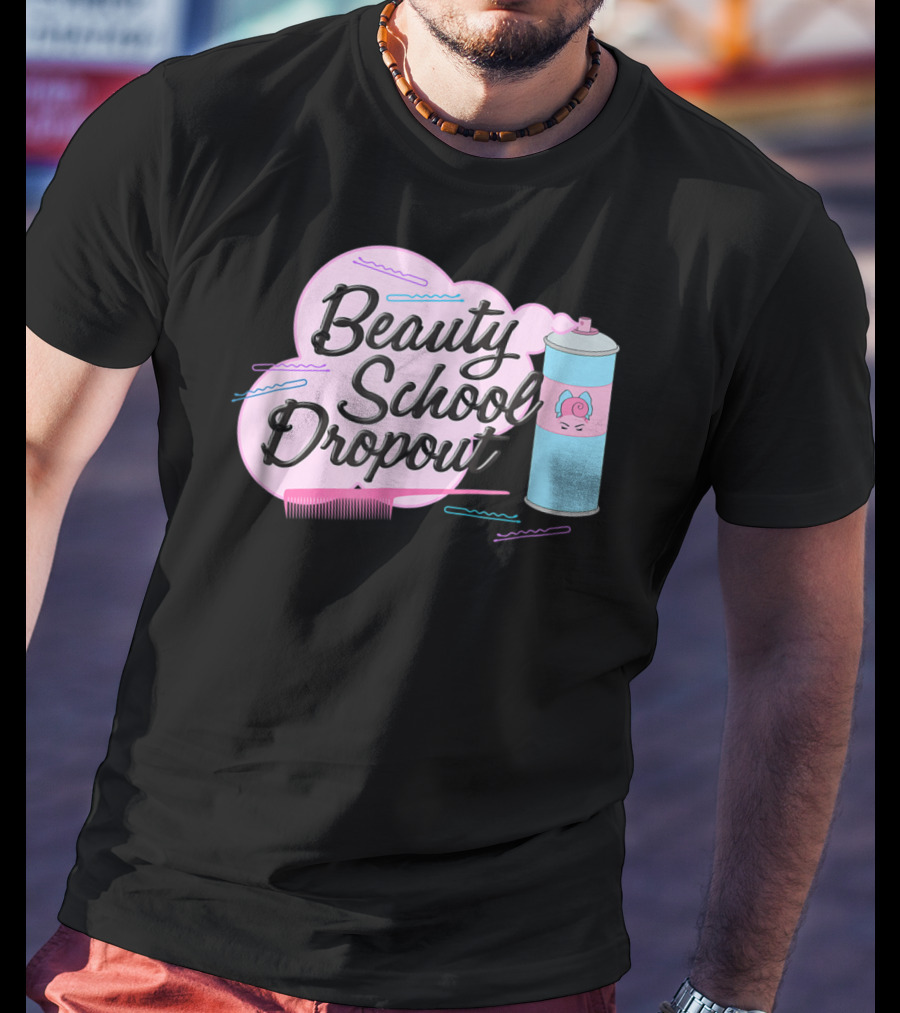 Beauty School Dropout Grease Pink Ladies Can And Comb T-Shirt