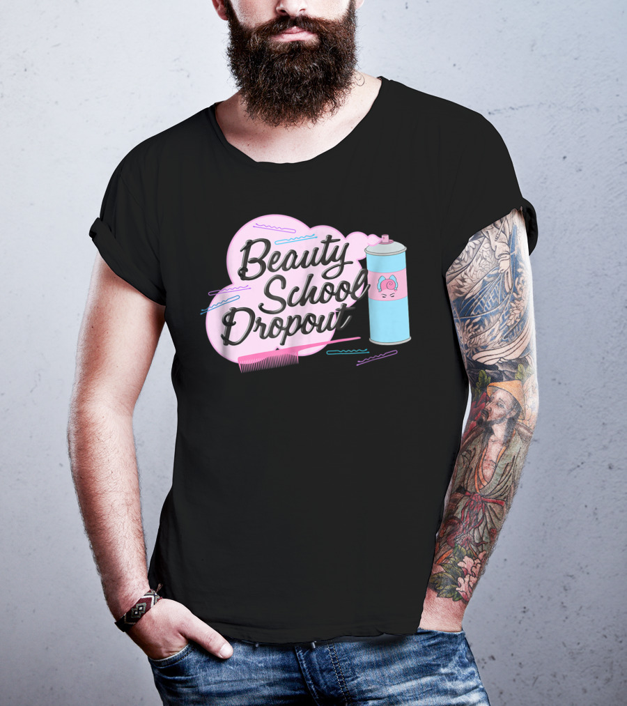 Beauty School Dropout Grease Pink Ladies Can And Comb T-Shirt