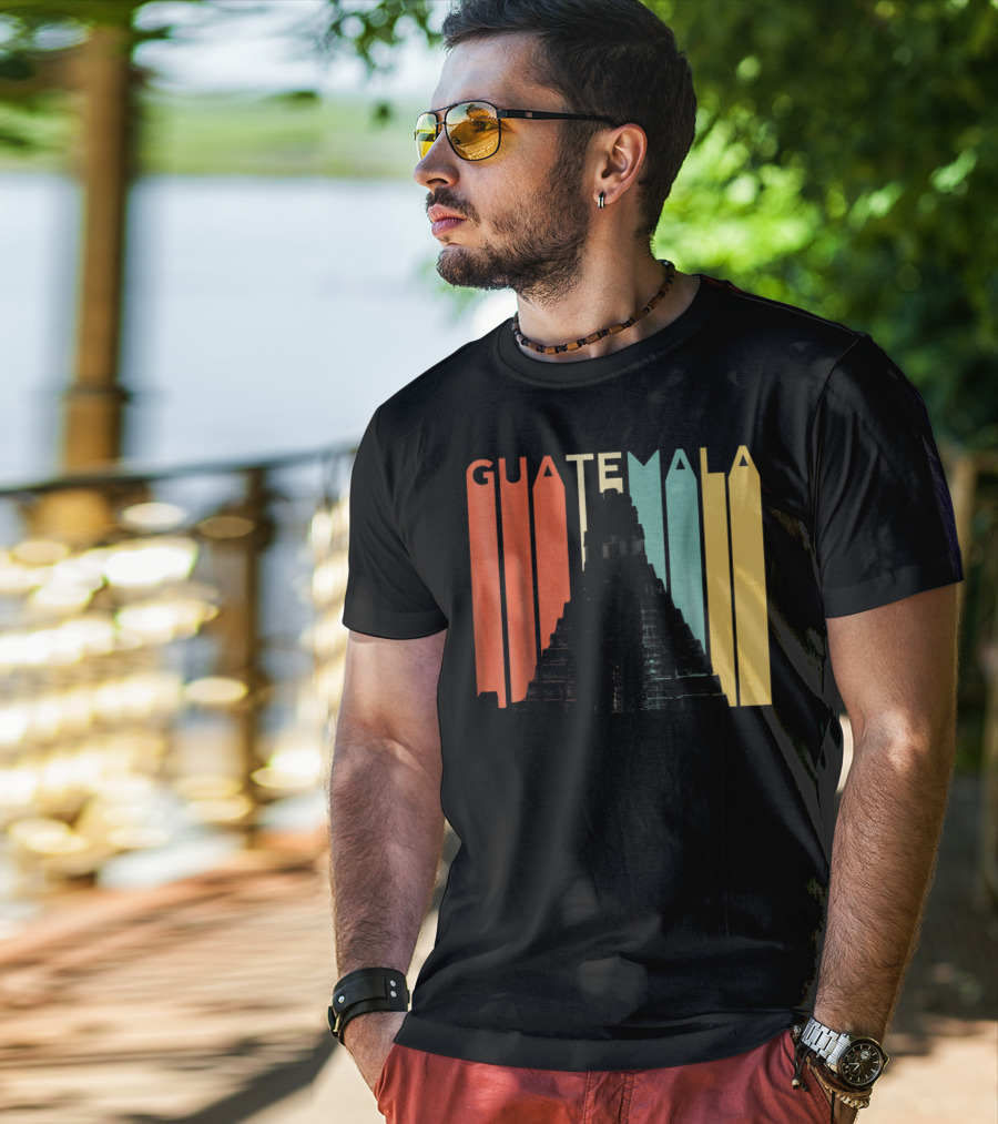 Guatemala Chapin Atitlan Tikal Maya Mayan Pyramid T-Shirt
